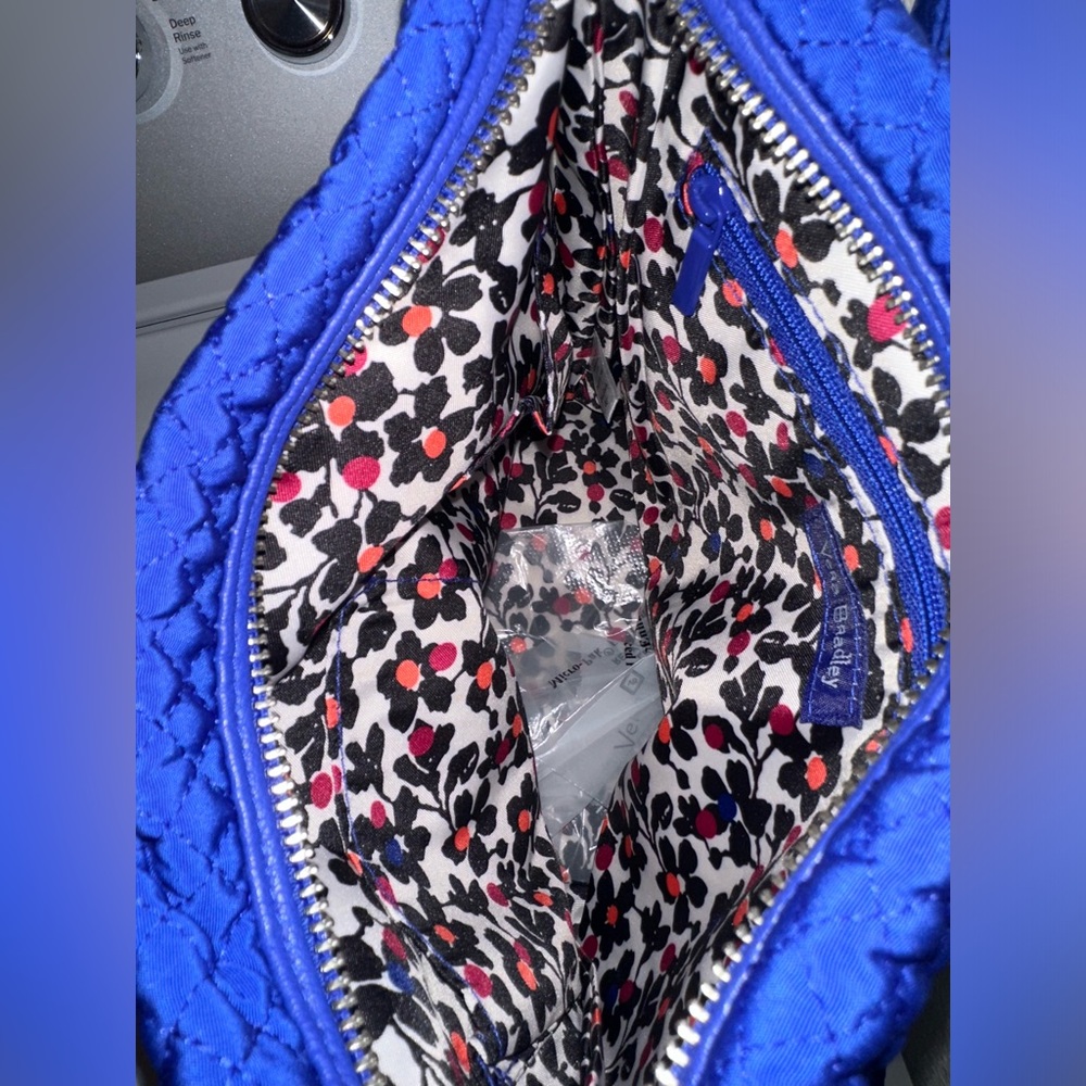 NWT Vera Bradley Carson Mini Hobo Crossbody Bag in Gage Blue Quilted - Picture 7 of 12